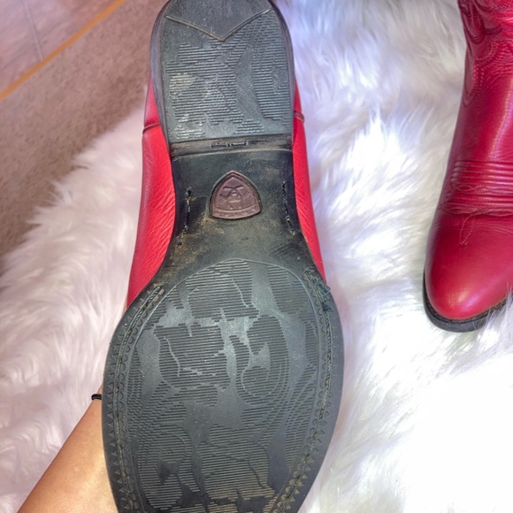 Arita red leather boots - Picture 4 of 5